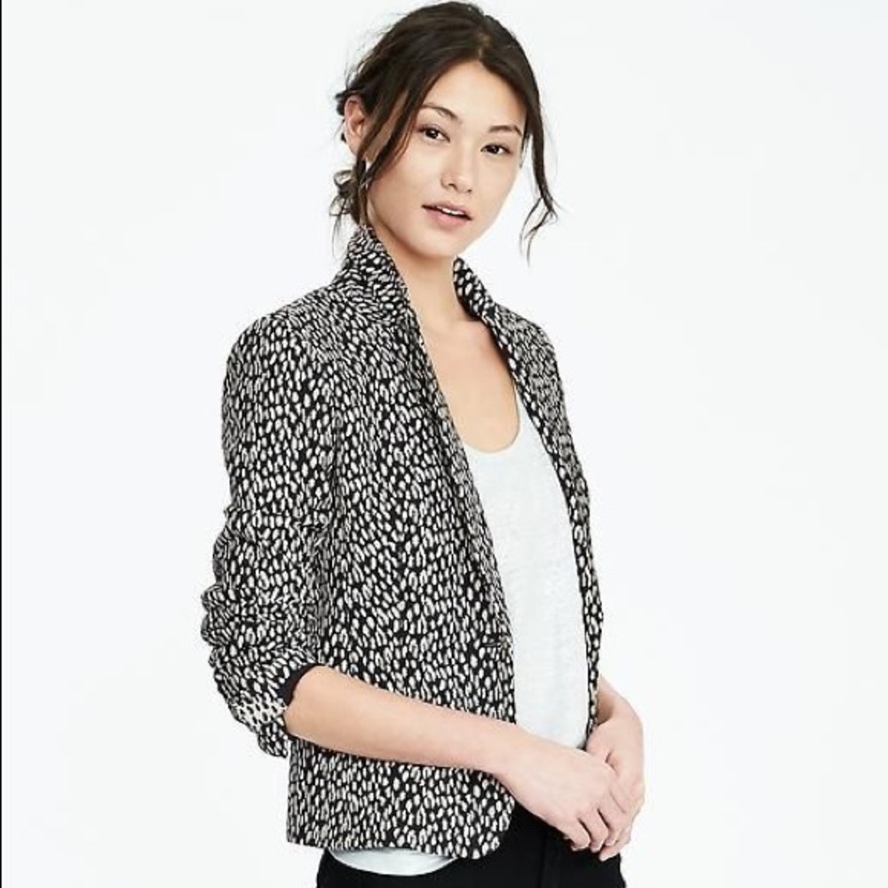 Banana Republic Animal Print Blazer, Size 0